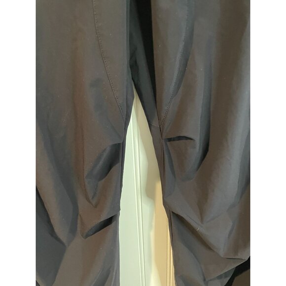 Paskho Black Elastic Waist Tie Pants L Polyester & Elastane Womens Casual Wear - Picture 14 of 16